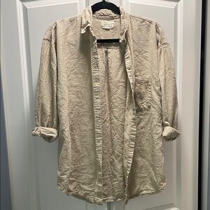 Linen and Cotton Button Down